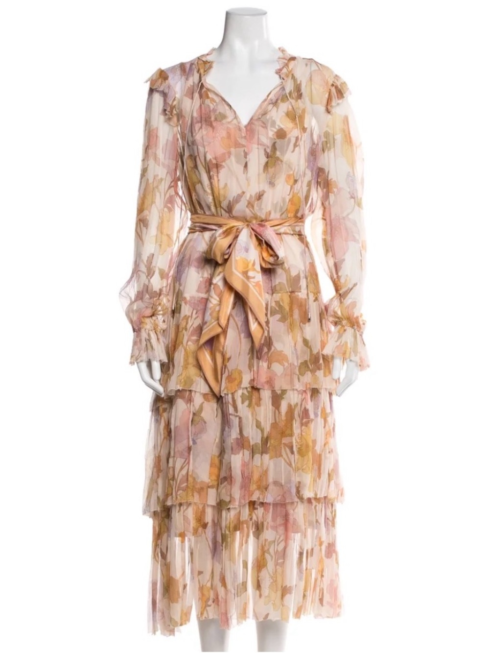 Zimmermann Tempo Tiered Frill silk dress Sz 2